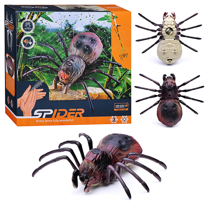 Паук TT8001 (с голосовой активацией, со светом и звуком) в коробке Паук TT8001 (с голосовой активацией, со светом и звуком) в коробке