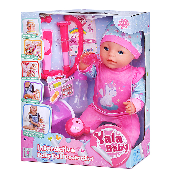 Пупс YL2340E-B "Нона" с аксессуарами, в коробке