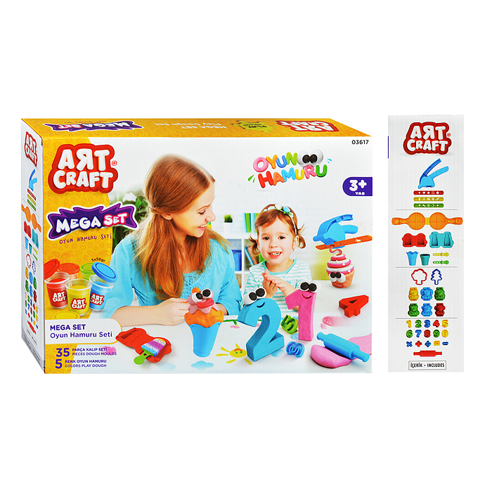 Набор для лепки "Мега-лепка 4в1" тесто 5х56г. Набор для лепки "Мега-лепка 4в1" тесто 5х56г.
