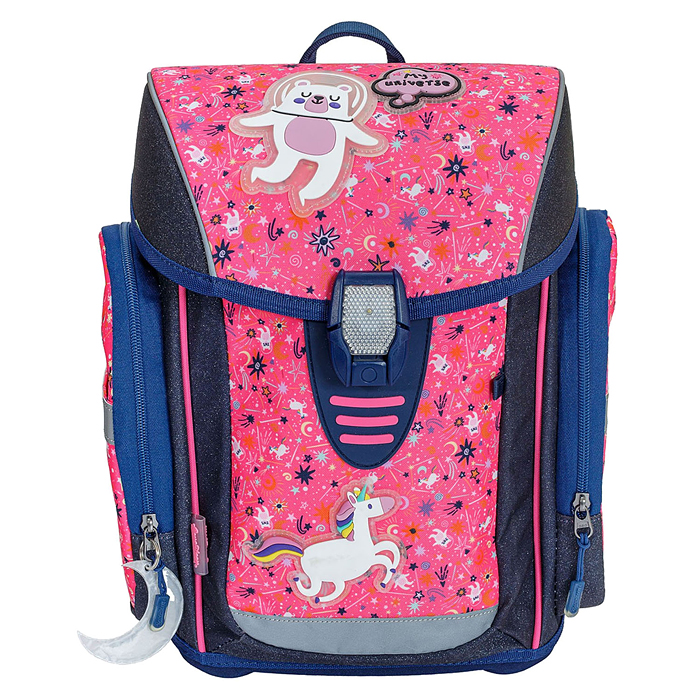 Фото к товару Ранец Seventeen Звери в космосе с эргономической спинкой и светящимся замком 33х25х14см Ранец Seventeen Звери в космосе с эргономической спинкой и светящимся замком 33х25х14см