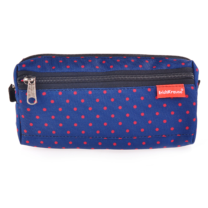 Пенал квадро с двумя отделениями 210x100x50мм Dots in Blue Пенал квадро с двумя отделениями 210x100x50мм Dots in Blue