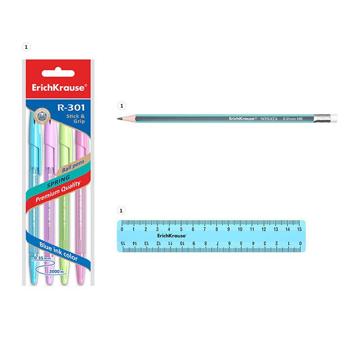 Фото к товару Набор настольный Base, Pastel, голубой Набор настольный Base, Pastel, голубой