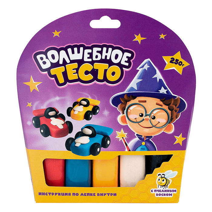 Тесто для лепки 250 гр. "Тачки" Тесто для лепки 250 гр. "Тачки"