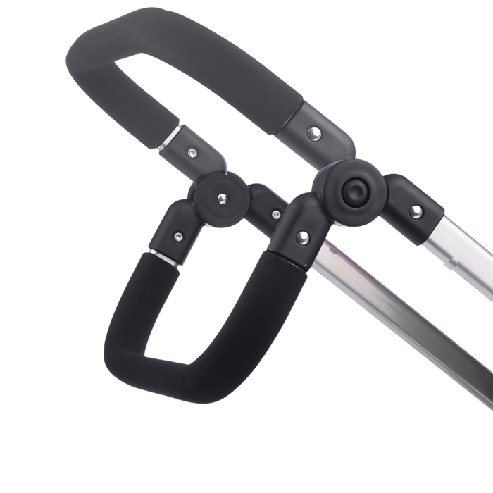 Коляска для кукол 9651C прогулочная, металлическая, цвет бордово-серый