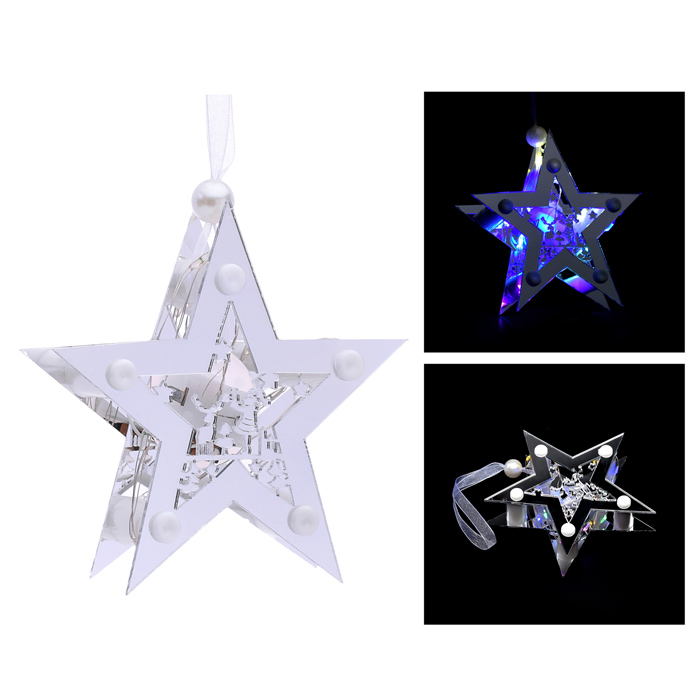 Звезда светящаяся S1809 10*10см, синий Звезда светящаяся S1809 10*10см, синий