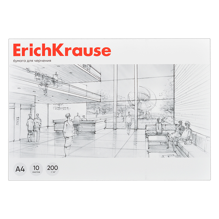 Альбом для черчения на клею А4, 10 листов, без рамки Альбом для черчения на клею А4, 10 листов, без рамки