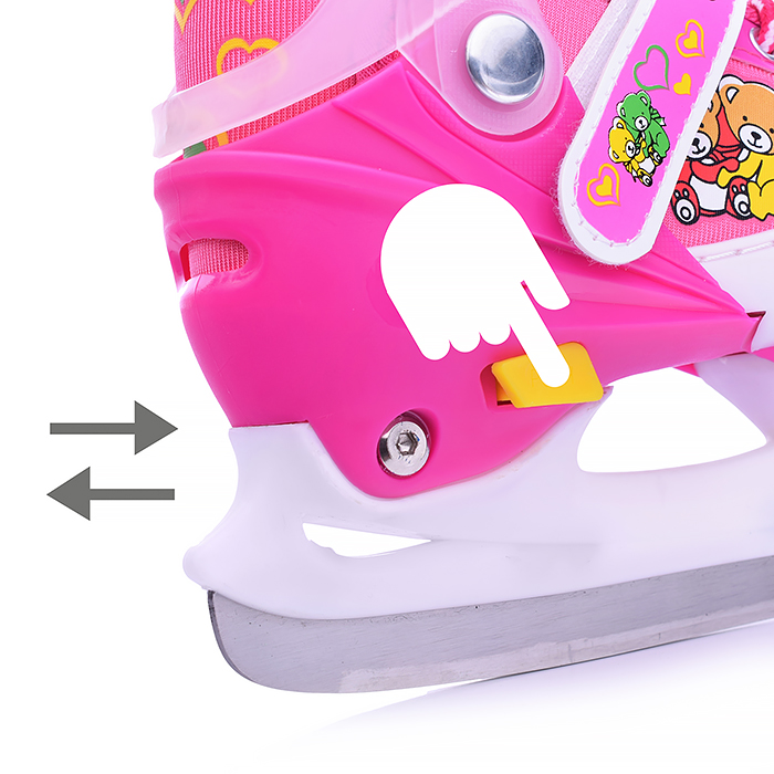 Фото к товару Коньки детские 00-1384, размер S, розовый Коньки детские 00-1384, размер S, розовый