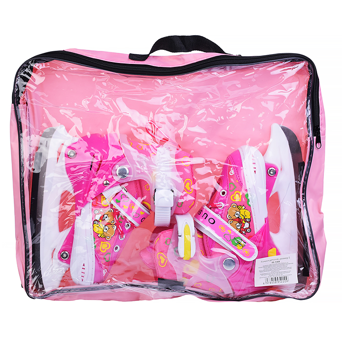 Фото к товару Коньки детские 00-1384, размер S, розовый Коньки детские 00-1384, размер S, розовый