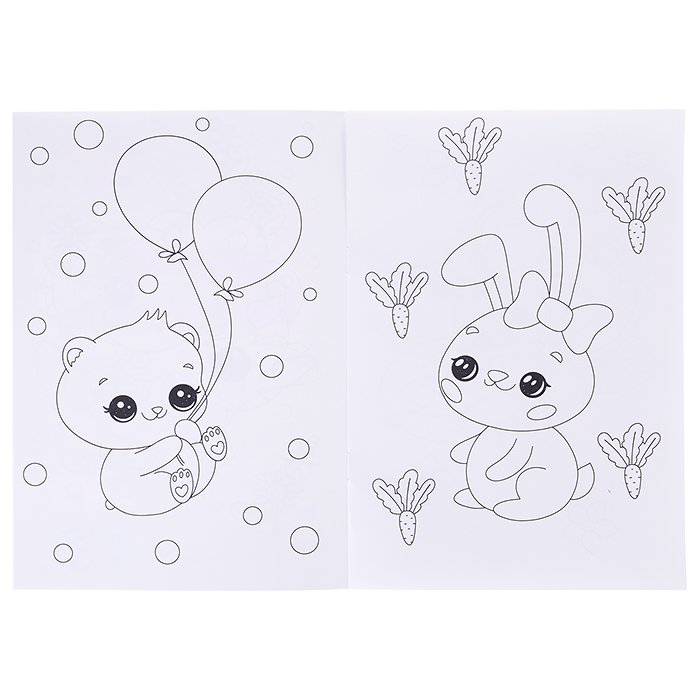 Раскраски эконом Няшки-раскраски. Кавайи