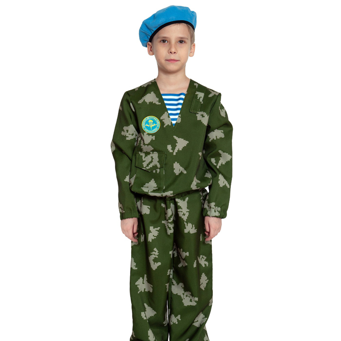 Изделие швейное "Набор карнавальный "Десантура (голубой берет)" дет. р-р L (рост 134-140) Изделие швейное "Набор карнавальный "Десантура (голубой берет)" дет. р-р L (рост 134-140)