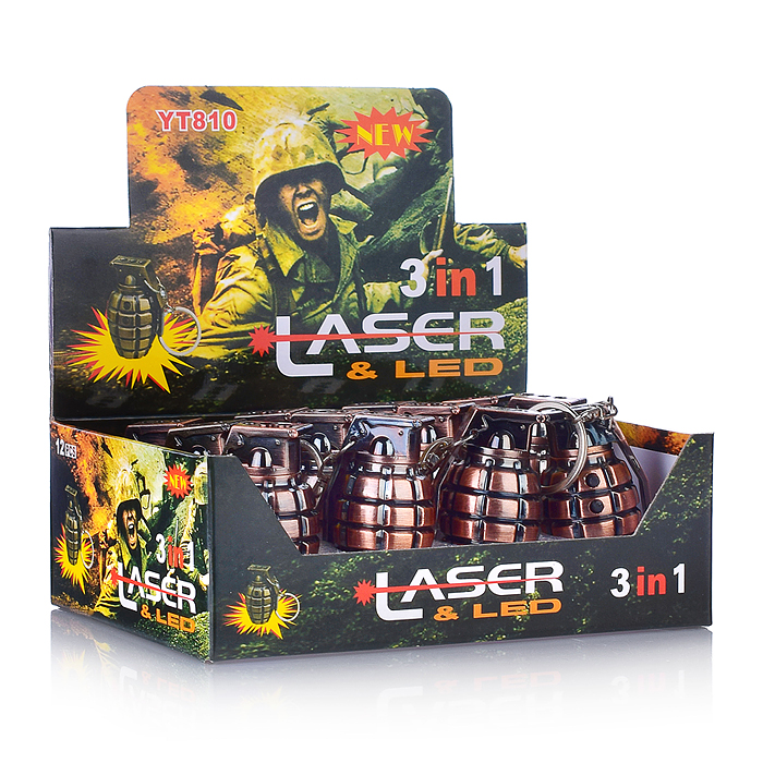 Фото к товару Игрушечный фонарик 00-3792 "Граната" белый свет + инфракрасный Игрушечный фонарик 00-3792 "Граната" белый свет + инфракрасный