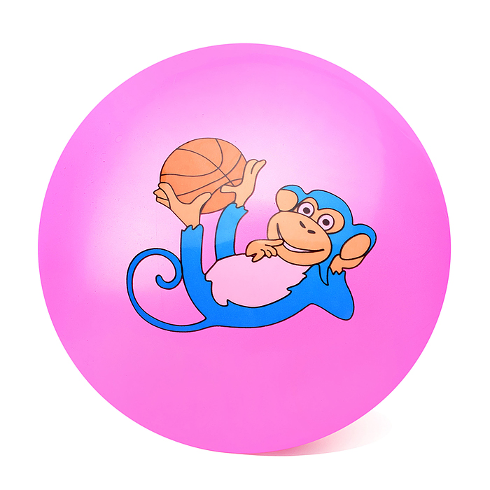 Мяч надувной PVC 00-3990 "Веселые животные" 22,5 см., 60 гр. (цвет микс)