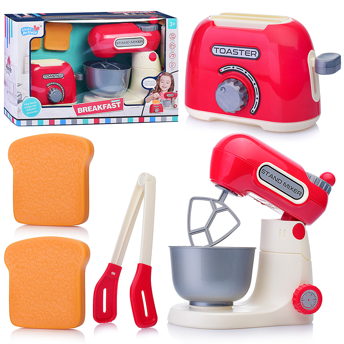 Игровой набор YY6016-2 "Бытовая техника" (тостер, миксер, щипцы), свет/звук, в коробке Игровой набор YY6016-2 "Бытовая техника" (тостер, миксер, щипцы), свет/звук, в коробке