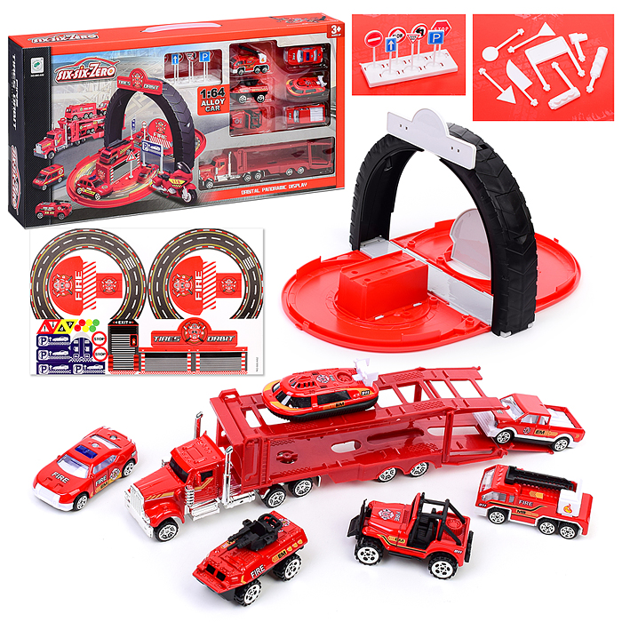 Парковка 660-A92 "Пожарная станция" в коробке Парковка 660-A92 "Пожарная станция" в коробке