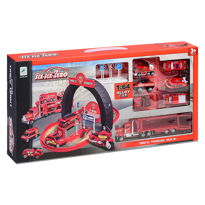 Фото к товару Парковка 660-A92 "Пожарная станция" в коробке Парковка 660-A92 "Пожарная станция" в коробке