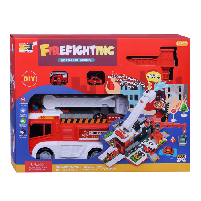 Фото к товару Игровой набор HS8008B "Пожарная техника" в коробке Игровой набор HS8008B "Пожарная техника" в коробке