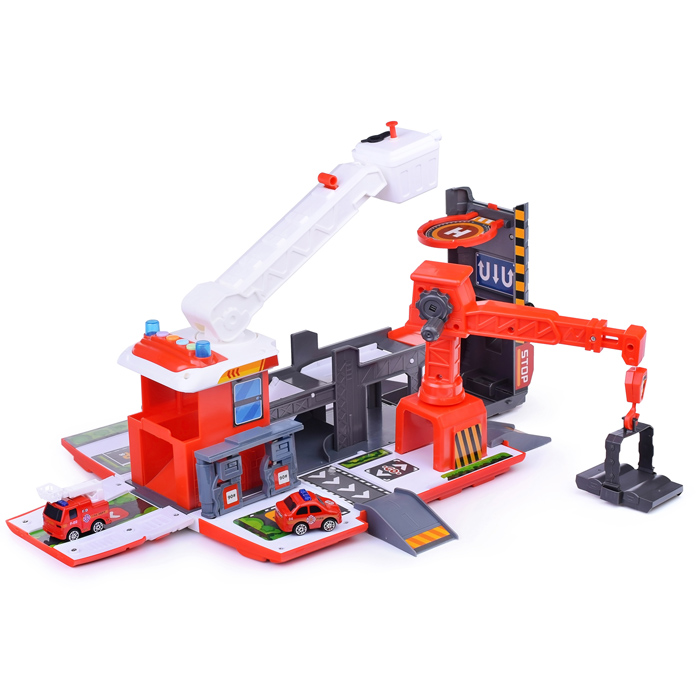 Фото к товару Игровой набор HS8008B "Пожарная техника" в коробке Игровой набор HS8008B "Пожарная техника" в коробке