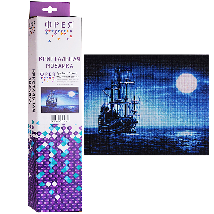 Кристальная (алмазная) мозаика "Под лунным светом" 40 х 50 см