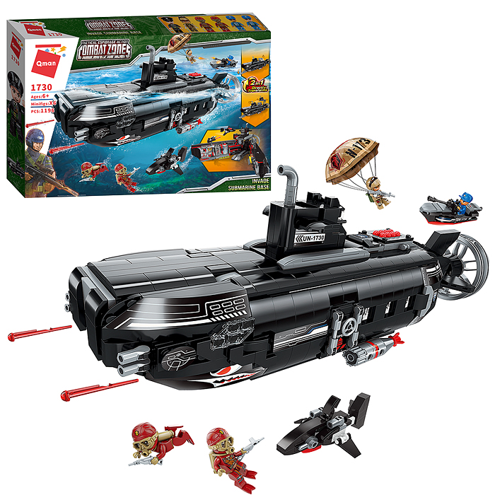 Конструктор 1730 "Подводная лодка" (1196 дет.) Конструктор 1730 "Подводная лодка" (1196 дет.)