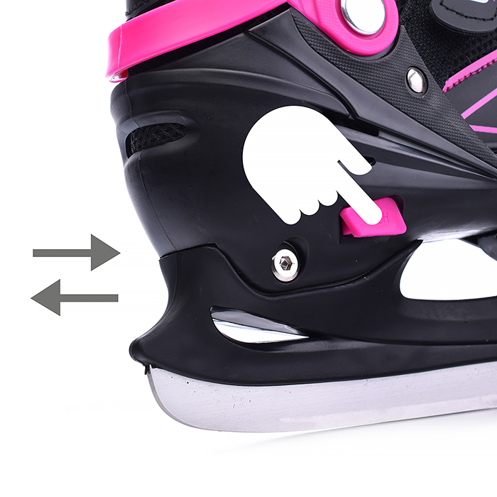 Фото к товару Коньки детские 00-1372, размер M, розовый Коньки детские 00-1372, размер M, розовый