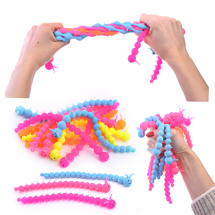 Игрушка-антистресс 00-1523 "Многоножка яркая"