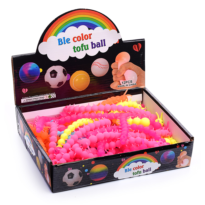 Игрушка-антистресс 00-1523 "Многоножка яркая"