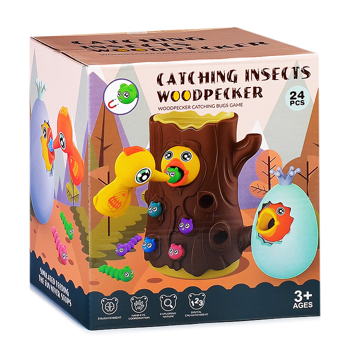Фото к товару Настольная игра BWN003 "Дятел ловит насекомых" в коробке Настольная игра BWN003 "Дятел ловит насекомых" в коробке