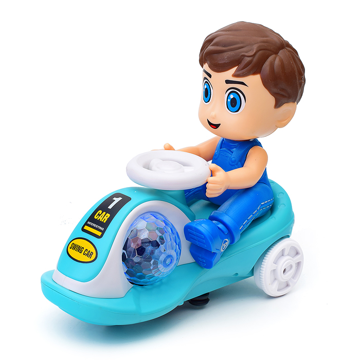 Машина 2021D "Яркий болид" с мальчиком, на батарейках, в коробке