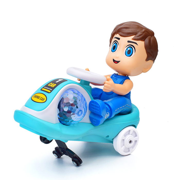 Машина 2021D "Яркий болид" с мальчиком, на батарейках, в коробке