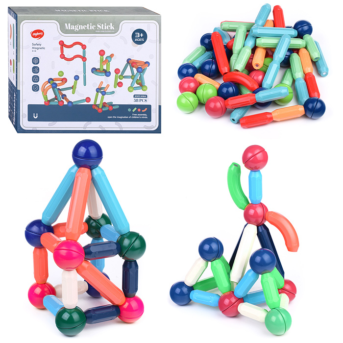 Конструктор GY555-7 "Магнитный" 58 дет. Конструктор GY555-7 "Магнитный" 58 дет.