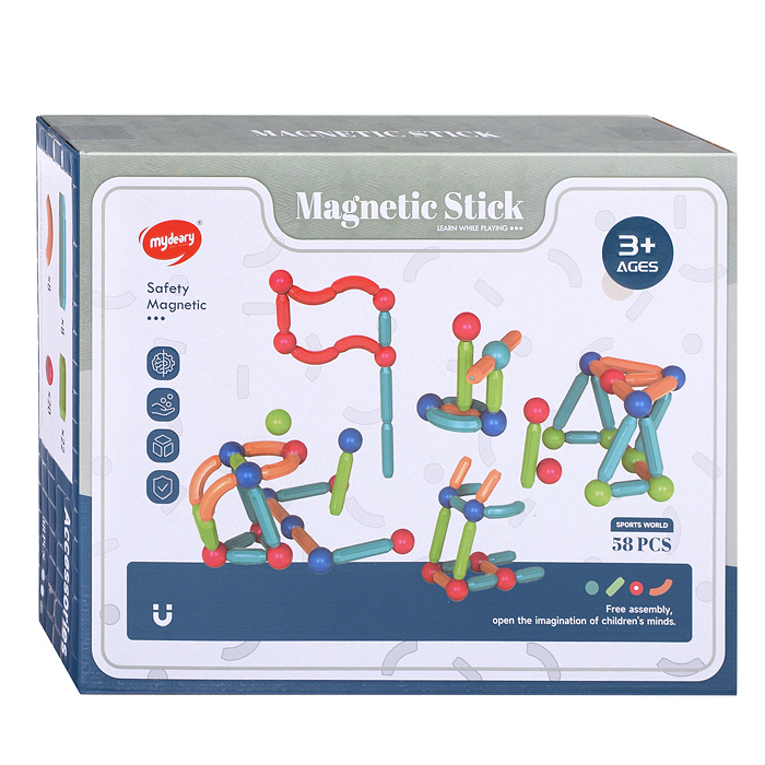 Конструктор GY555-7 "Магнитный" 58 дет.