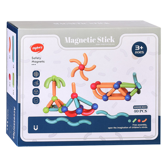 Конструктор GY555-6 "Магнитный" 40 дет. Конструктор GY555-6 "Магнитный" 40 дет.