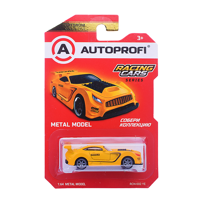 Машинка коллекционная 1:64, Серия Racing Cars, жёлтый Машинка коллекционная 1:64, Серия Racing Cars, жёлтый
