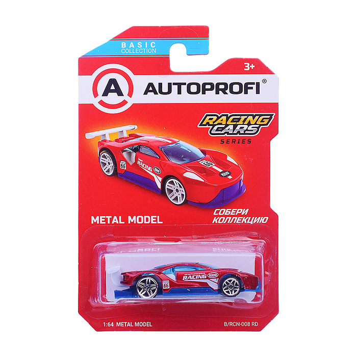 Машинка коллекционная 1:64, Серия Racing Cars, красный Машинка коллекционная 1:64, Серия Racing Cars, красный