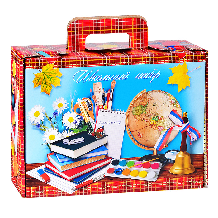 Коробка "Школьный набор", шотландка Коробка "Школьный набор", шотландка