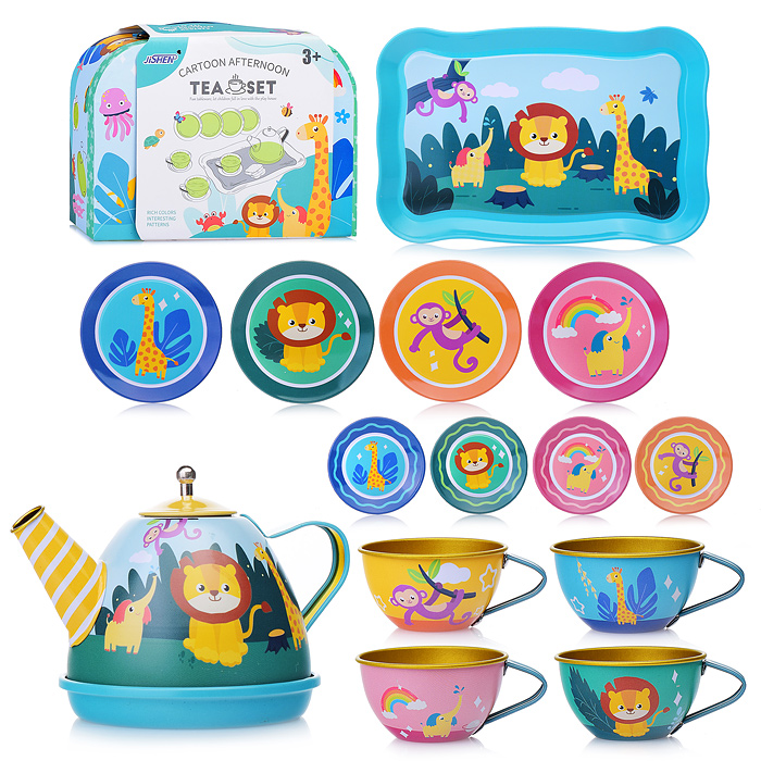 Набор посуды 86-17 "Забавные животные" в чемодане Набор посуды 86-17 "Забавные животные" в чемодане