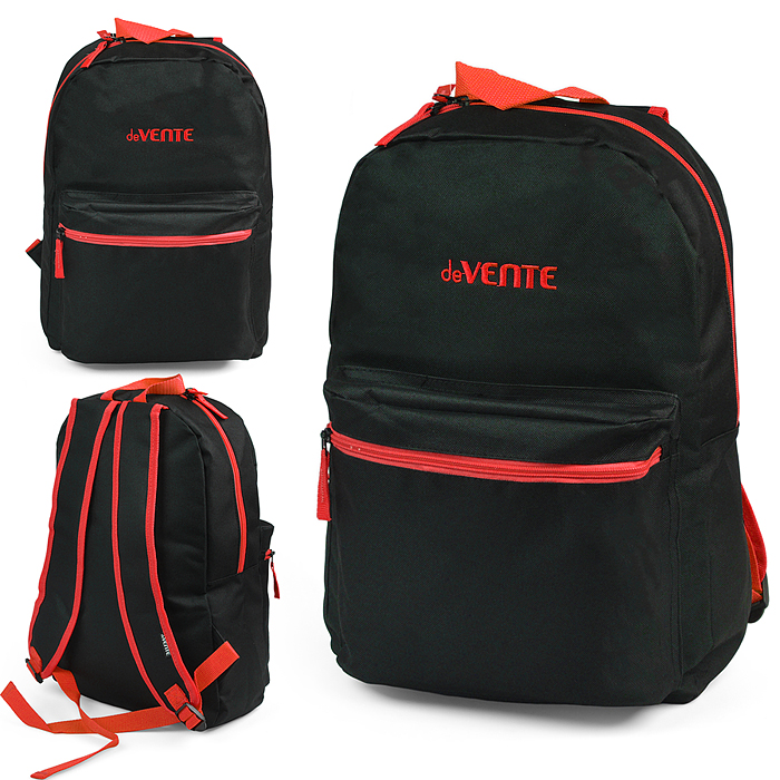 Рюкзак "Black" подростковый 40x29x17 см (14 л) 250 г, 1 отделение на молнии, 1 передний кар