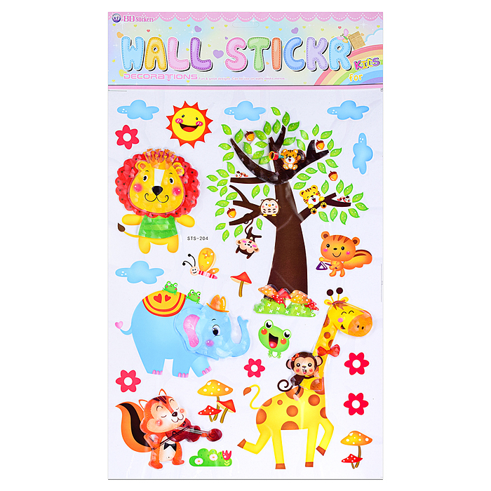 Фото к товару Наклейки интерьерные "Звери" самоклеющиеся фигурные , объёмные , размер наклейки 35*60 см. Наклейки интерьерные "Звери" самоклеющиеся фигурные , объёмные , размер наклейки 35*60 см.