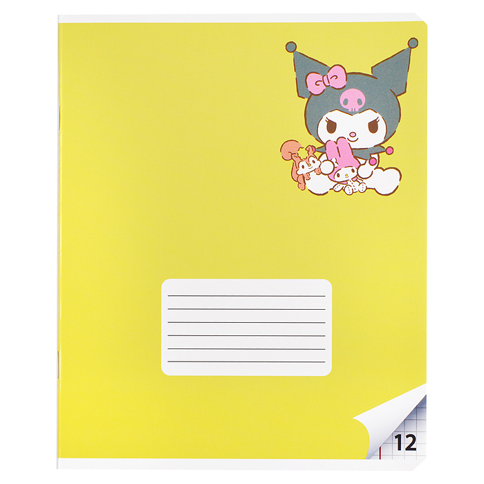 Фото к товару Тетрадь 12 л., клетка "Куроми" А5 на скрепке Тетрадь 12 л., клетка "Куроми" А5 на скрепке