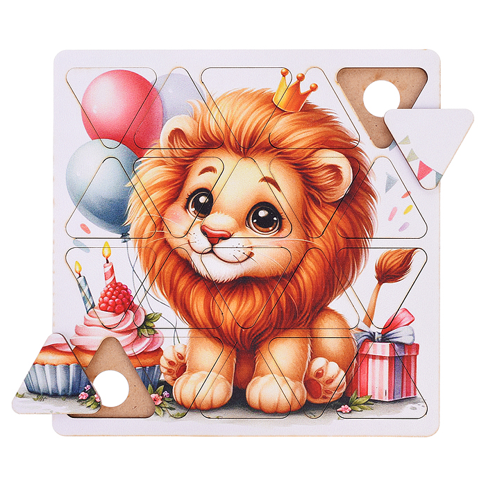 Фото к товару Пазлы малые "Львёнок" 20см х 20 см (древесный материал) Пазлы малые "Львёнок" 20см х 20 см (древесный материал)