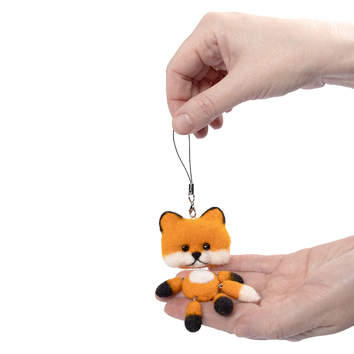 Фото к товару Набор для творчества. Валяние шерстью, брелок "Лисёнок" (подвижные детали) Набор для творчества. Валяние шерстью, брелок "Лисёнок" (подвижные детали)