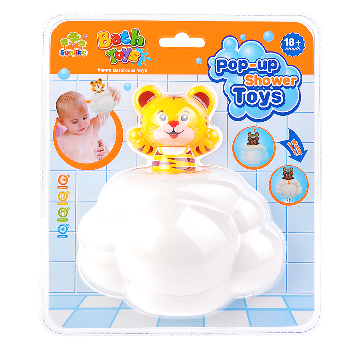 Игрушка для купания SL87027 "Тигренок в облачке" на листе Игрушка для купания SL87027 "Тигренок в облачке" на листе
