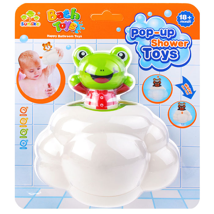 Игрушка для купания SL87026 "Лягушенок в облачке" на листе Игрушка для купания SL87026 "Лягушенок в облачке" на листе