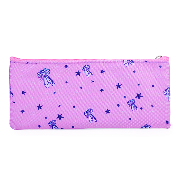 Пенал "Ballet" 21,5x9x1 см, плоский для 35 предметов, текстильный, на молнии