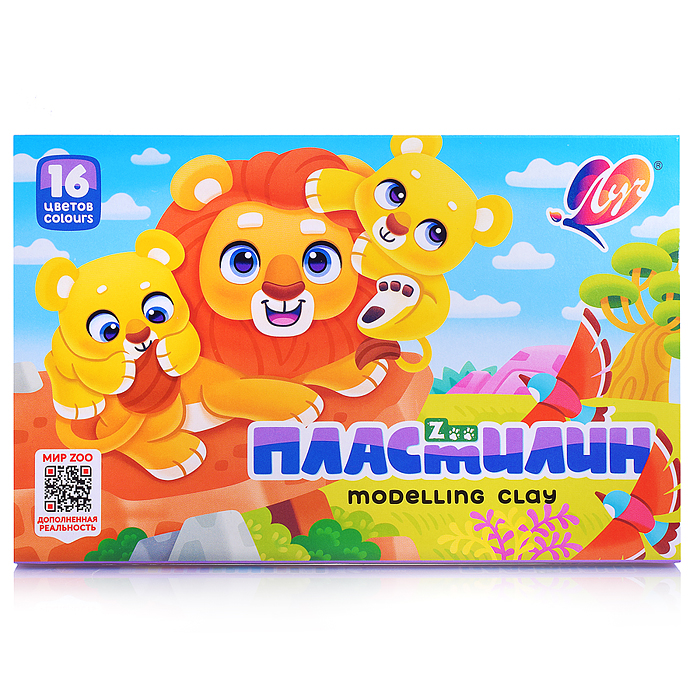 Пластилин 16 цв. "ZOO" 