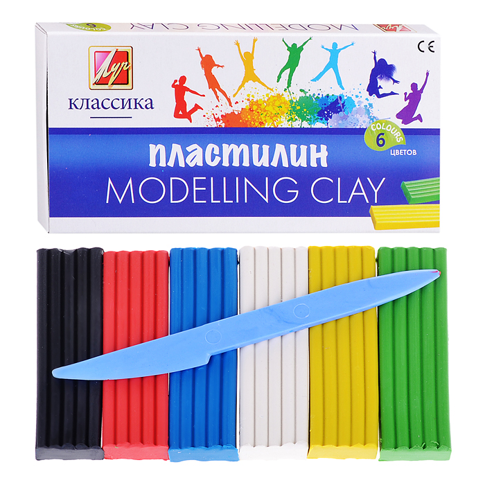 Пластилин 6цв. "Классика" 120г. стек.