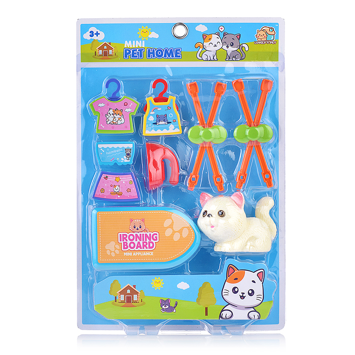 Игровой набор питомец 832-209 "Котенок Муся" на листе Игровой набор питомец 832-209 "Котенок Муся" на листе