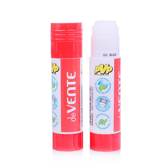 Фото к товару Клеящий карандаш PVP основа, 09 г, (быстросохнущий) в картонном дисплее, с пластиковым поддон Клеящий карандаш PVP основа, 09 г, (быстросохнущий) в картонном дисплее, с пластиковым поддон