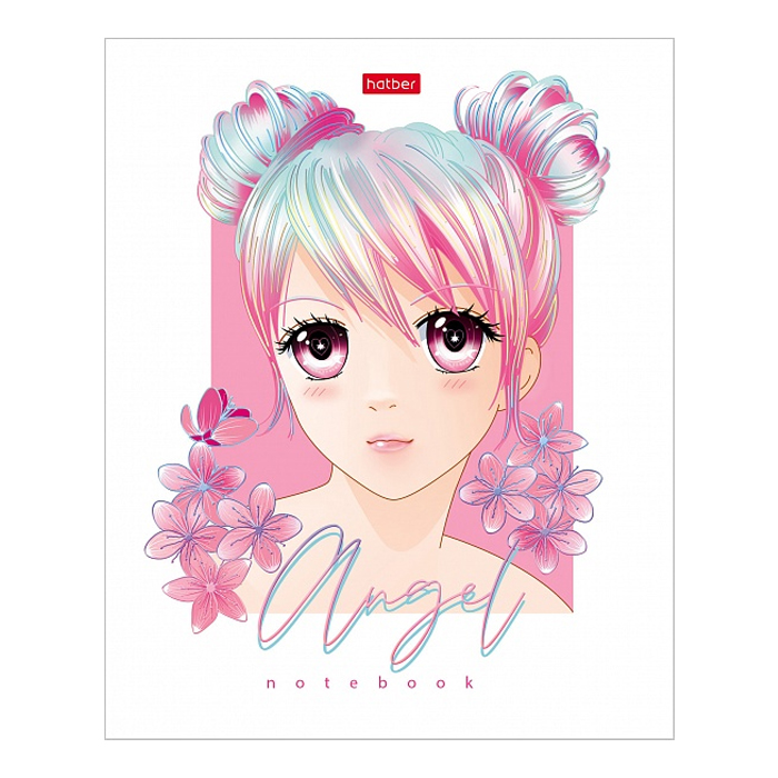 Тетрадь 48л клетка 65г/кв.м на скобе мат.ламин. 3D фольга 5 диз.в блоке скругл.углы