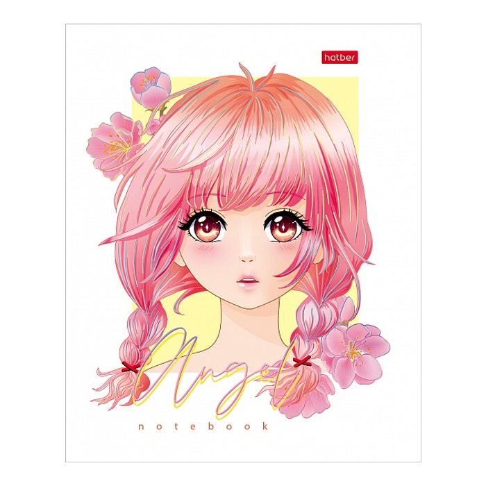 Тетрадь 48л клетка 65г/кв.м на скобе мат.ламин. 3D фольга 5 диз.в блоке скругл.углы